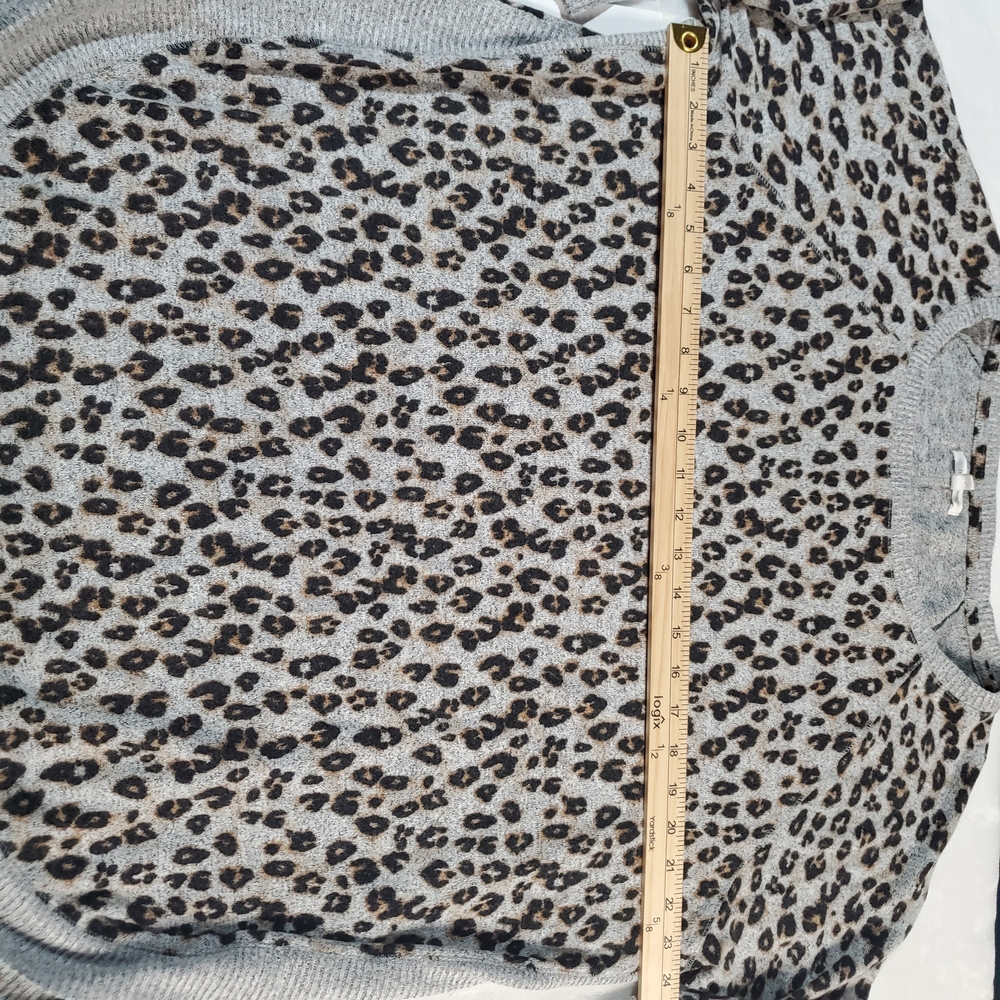Maurices Gray Leopard Print Sweater - Picture 3 of 8